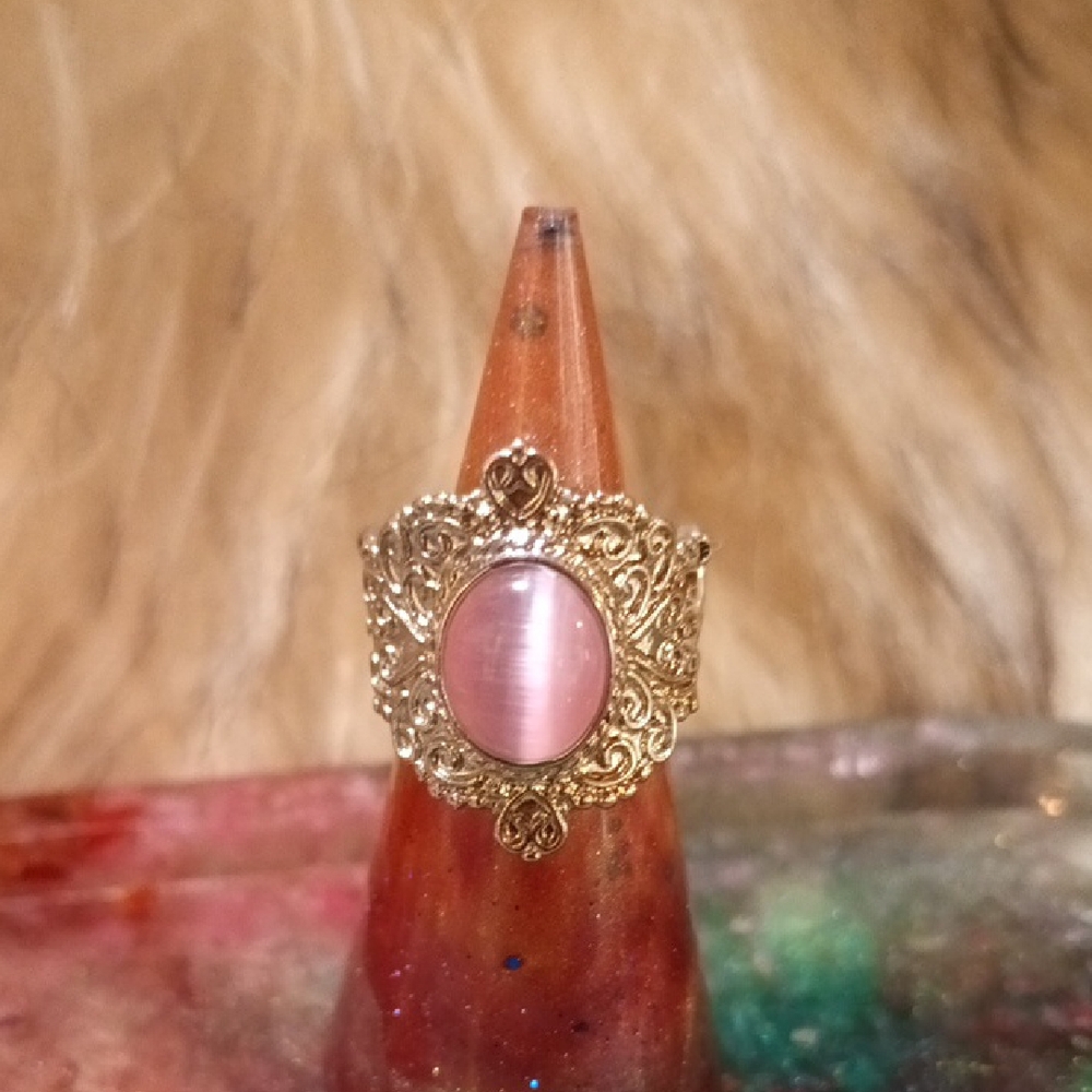 Paparazzi Silver Ring with Pink Center Stone